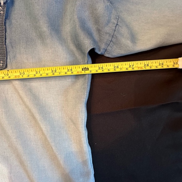 NWT Jean Shirt light fabric with sequence pockets size OS - Picture 9 of 12